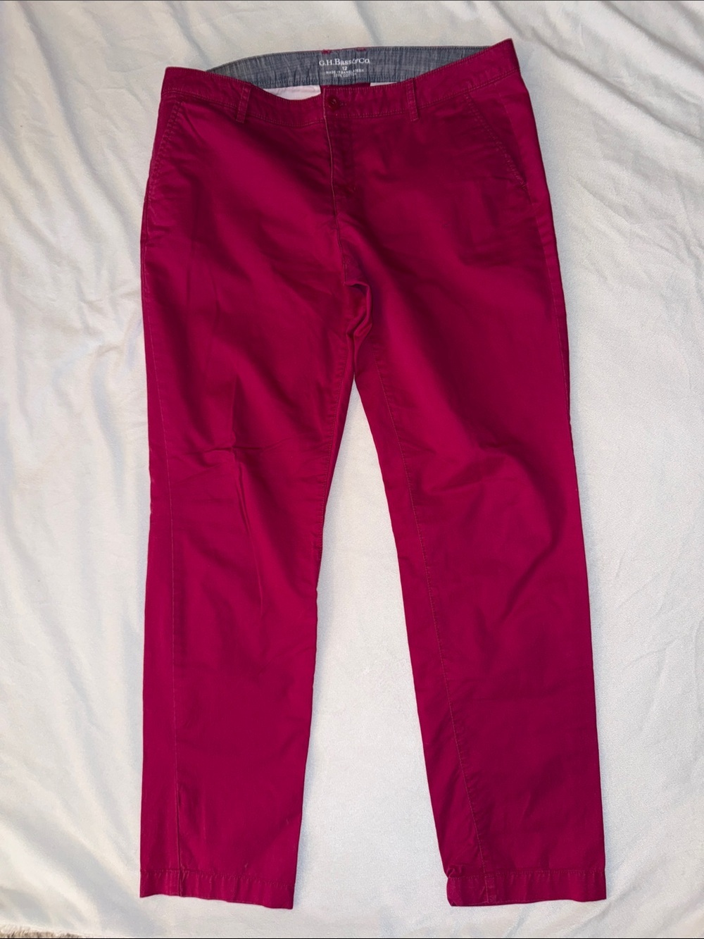 G.H. Bass & Co. Raspberry Pink Chinos business casual casual colorful size 12